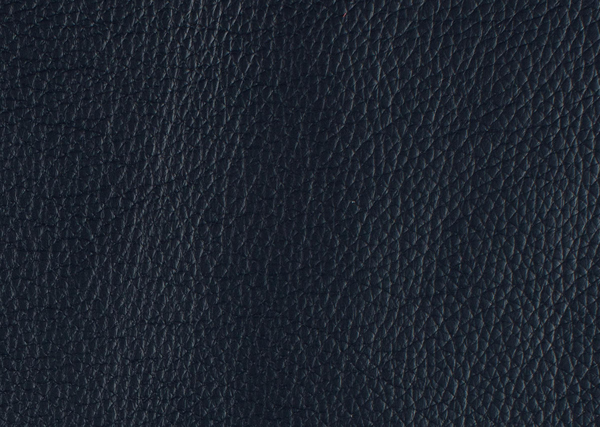 ECKSOFA in Echtleder Dunkelblau  - Schwarz/Dunkelblau, Design, Leder/Metall (328/193cm) - Dieter Knoll