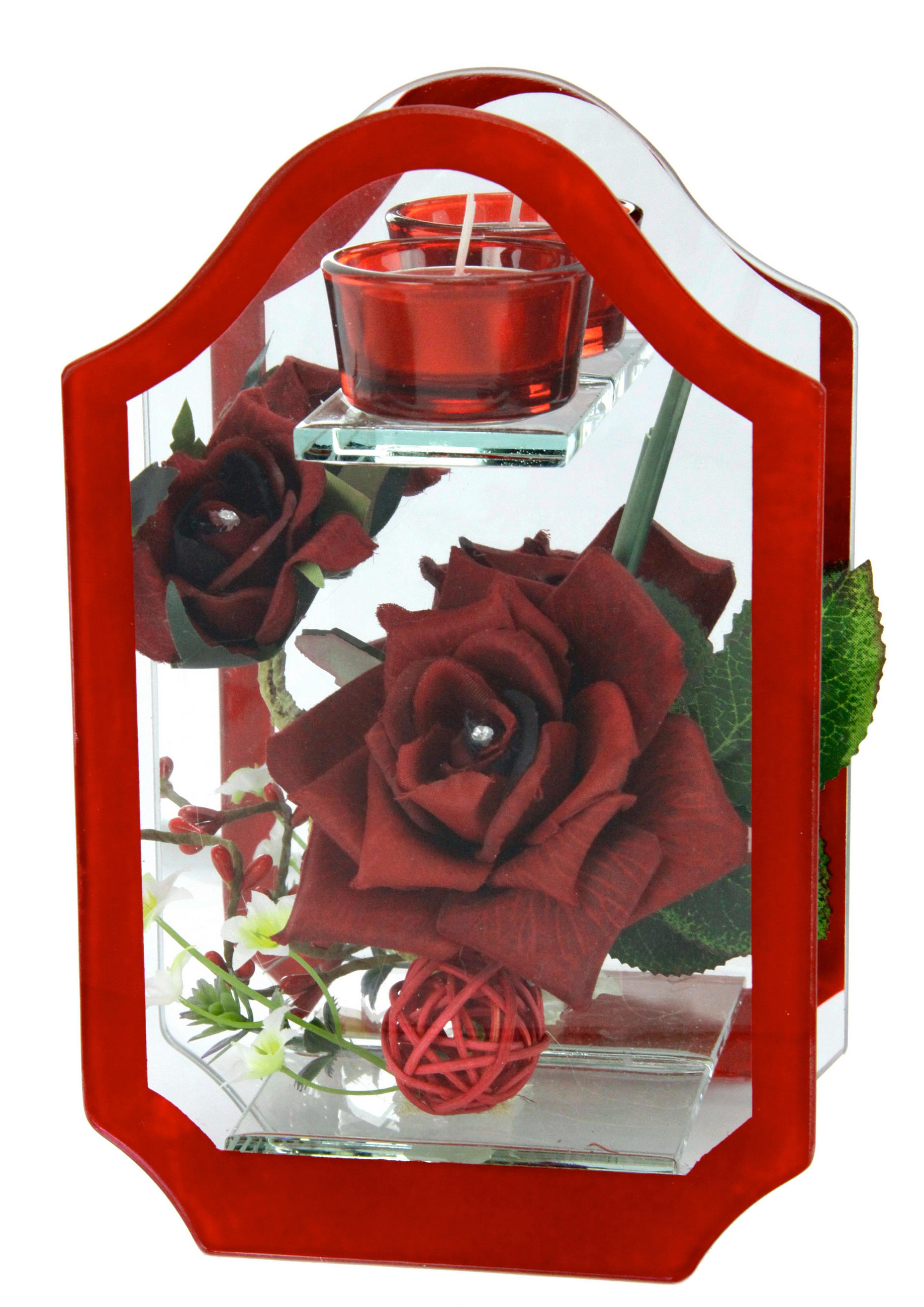 XXXLutz Teelichthalter Rot 14x22 cm