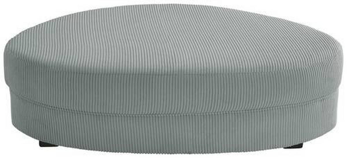 HOCKER Cord Hellblau  - Schwarz/Hellblau, Design, Kunststoff/Textil (150/38/96cm) - Livetastic