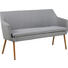 SOFA in Textil Hellgrau - Eichefarben/Hellgrau, KONVENTIONELL, Holz/Textil (159/86/56cm) - Carryhome SOFA in Textil Hellgrau - Eichefarben/Hellgrau, KONVENTIONELL, Holz/Textil (159/86/56cm) - Carryhome