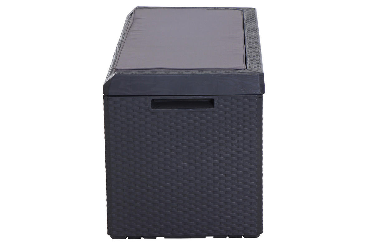 KISSENBOX 55/124/59 cm  - Anthrazit, KONVENTIONELL, Kunststoff (55/124/59cm) - Siena Garden