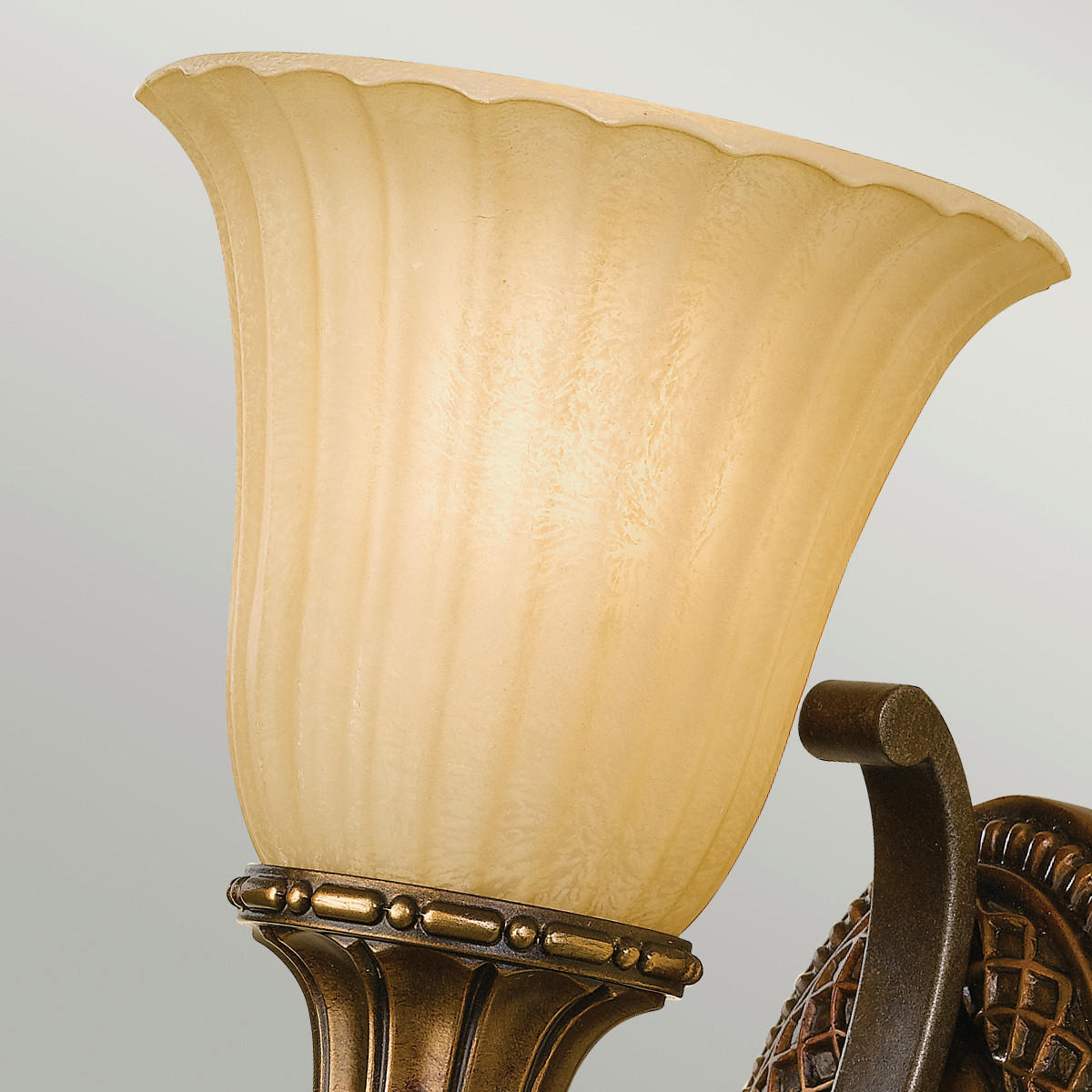 WANDLEUCHTE - Goldfarben/Bronzefarben, Konventionell, Glas/Metall (14/41.9 /19.7cm) - Elstead Lighting