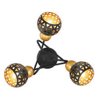 DECKENSTRAHLER - Goldfarben/Schwarz, Basics, Metall (39/20cm) - Globo