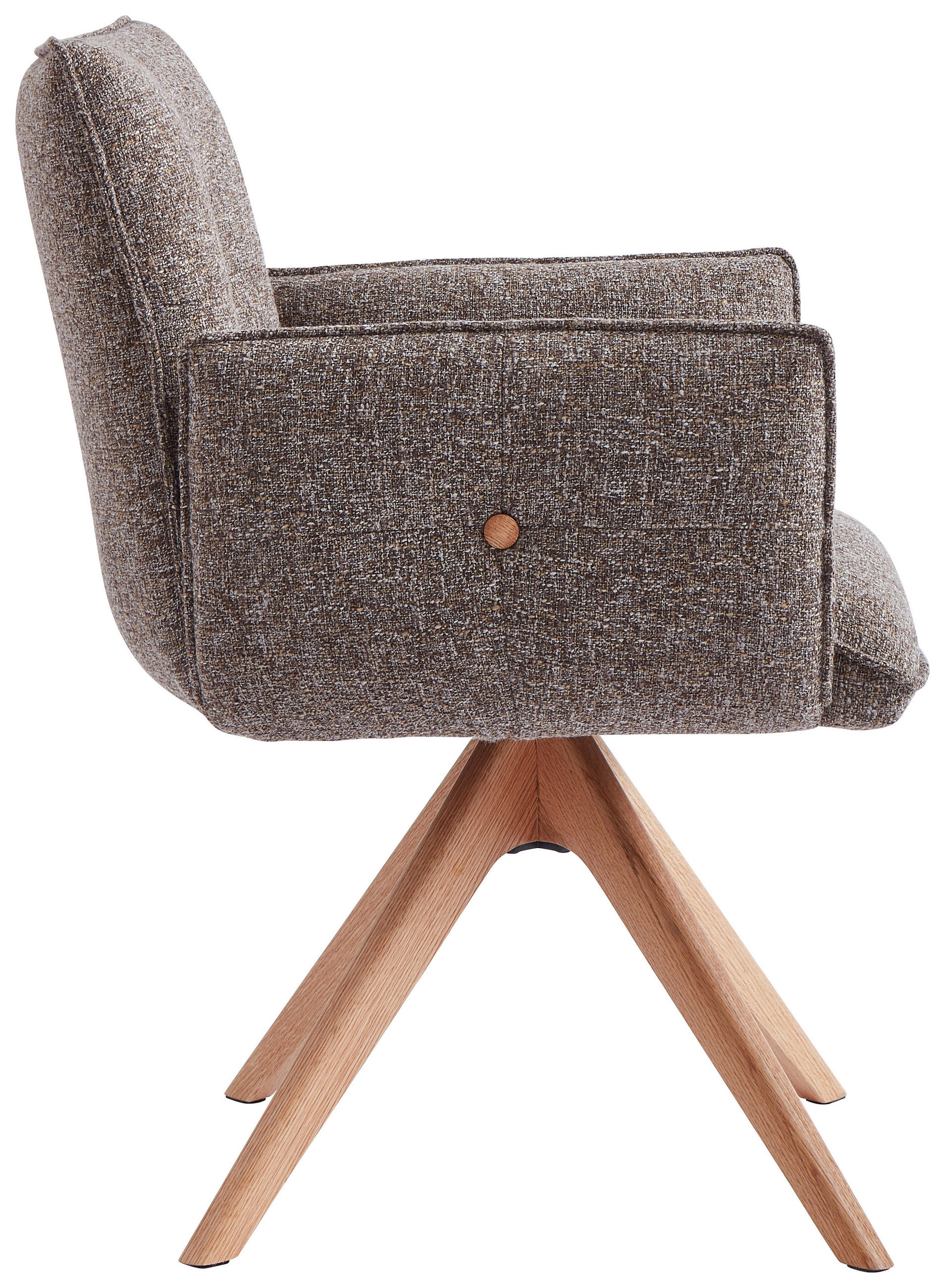 ARMLEHNSTUHL  in Webstoff  - Eichefarben/Braun, Design, Holz/Textil (63/63/82cm) - Novel