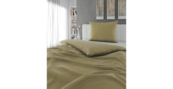 BETTWÄSCHE Mavie Satin 140/200 cm  - Grün, KONVENTIONELL, Textil (140/200cm) - Novel