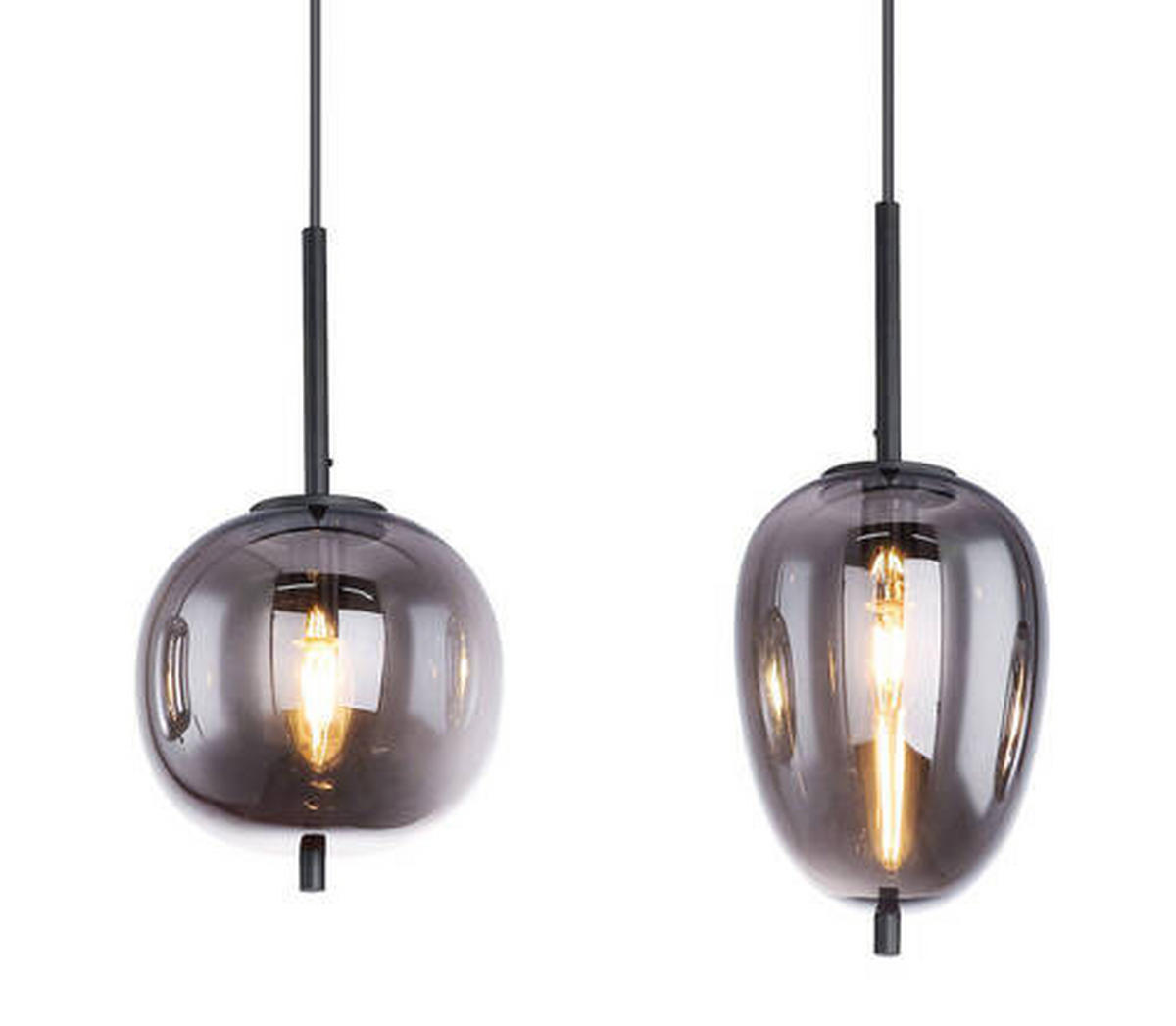 VISEČA SVETILKA     100/18,5/120 cm         E14 - siva/črna, Design, kovina/steklo (100/18,5/120cm) - Globo