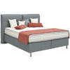 BOXSPRINGBETT 180/200 cm  in Grau  - Alufarben/Grau, KONVENTIONELL, Textil/Metall (180/200cm) - Dieter Knoll
