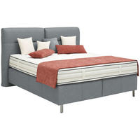 BOXSPRINGBETT 180/200 cm  in Grau  - Alufarben/Grau, KONVENTIONELL, Textil/Metall (180/200cm) - Dieter Knoll