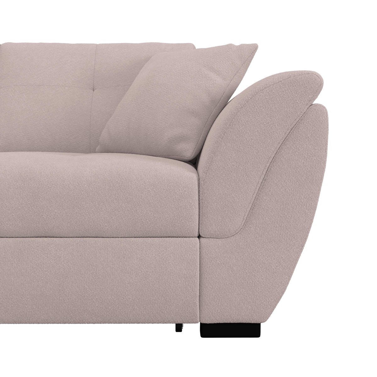 ECKSOFA Greige  - Greige/Schwarz, Konventionell, Kunststoff/Textil (187/278cm) - MID.YOU