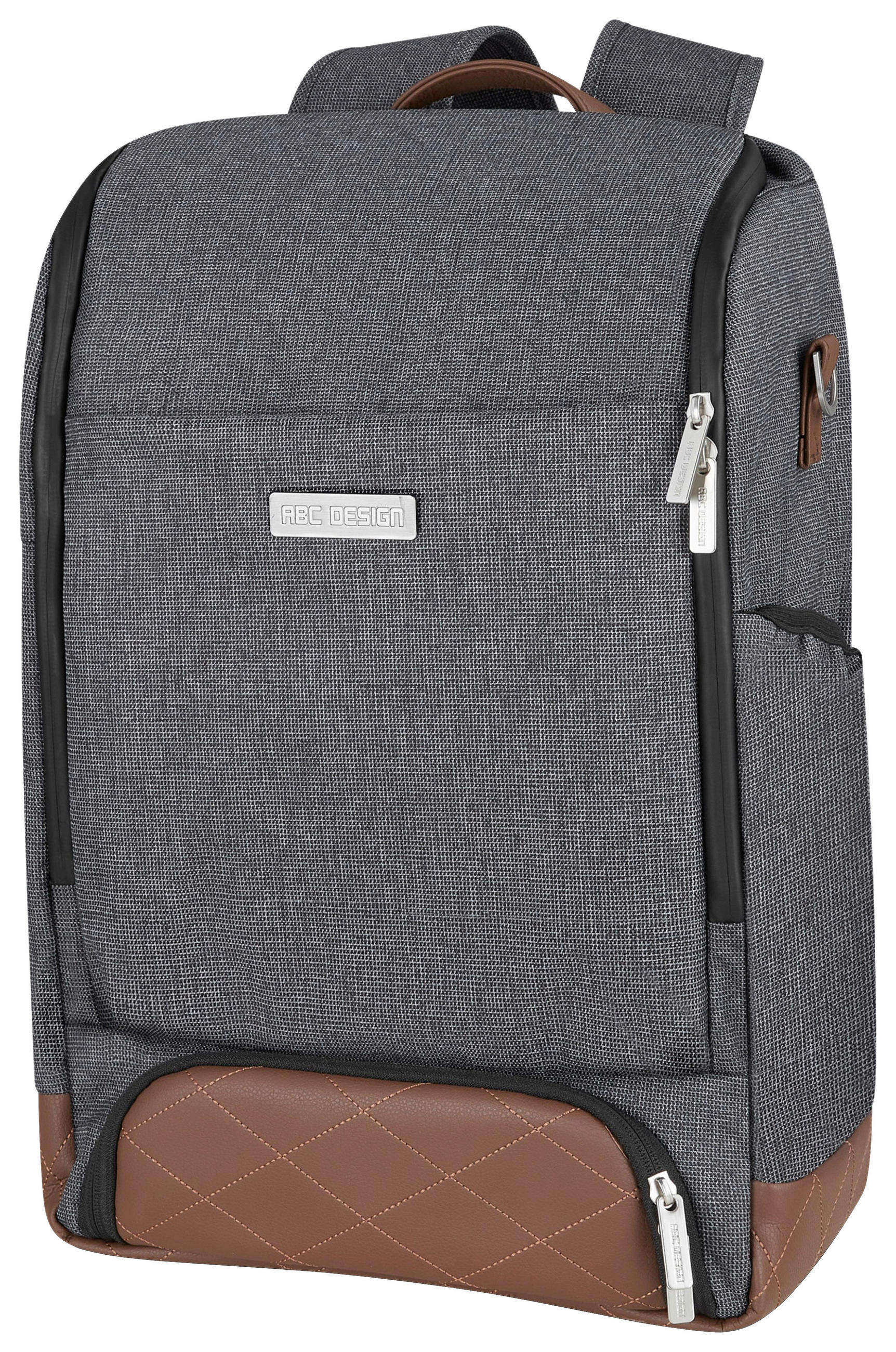 WICKELRUCKSACK TOUR DIAMOND  - Braun/Grau, Basics, Leder/Textil (30/17/45cm) - ABC Design
