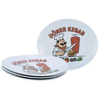 GRILLTELLER - Multicolor/Weiß, Basics, Keramik - Creatable