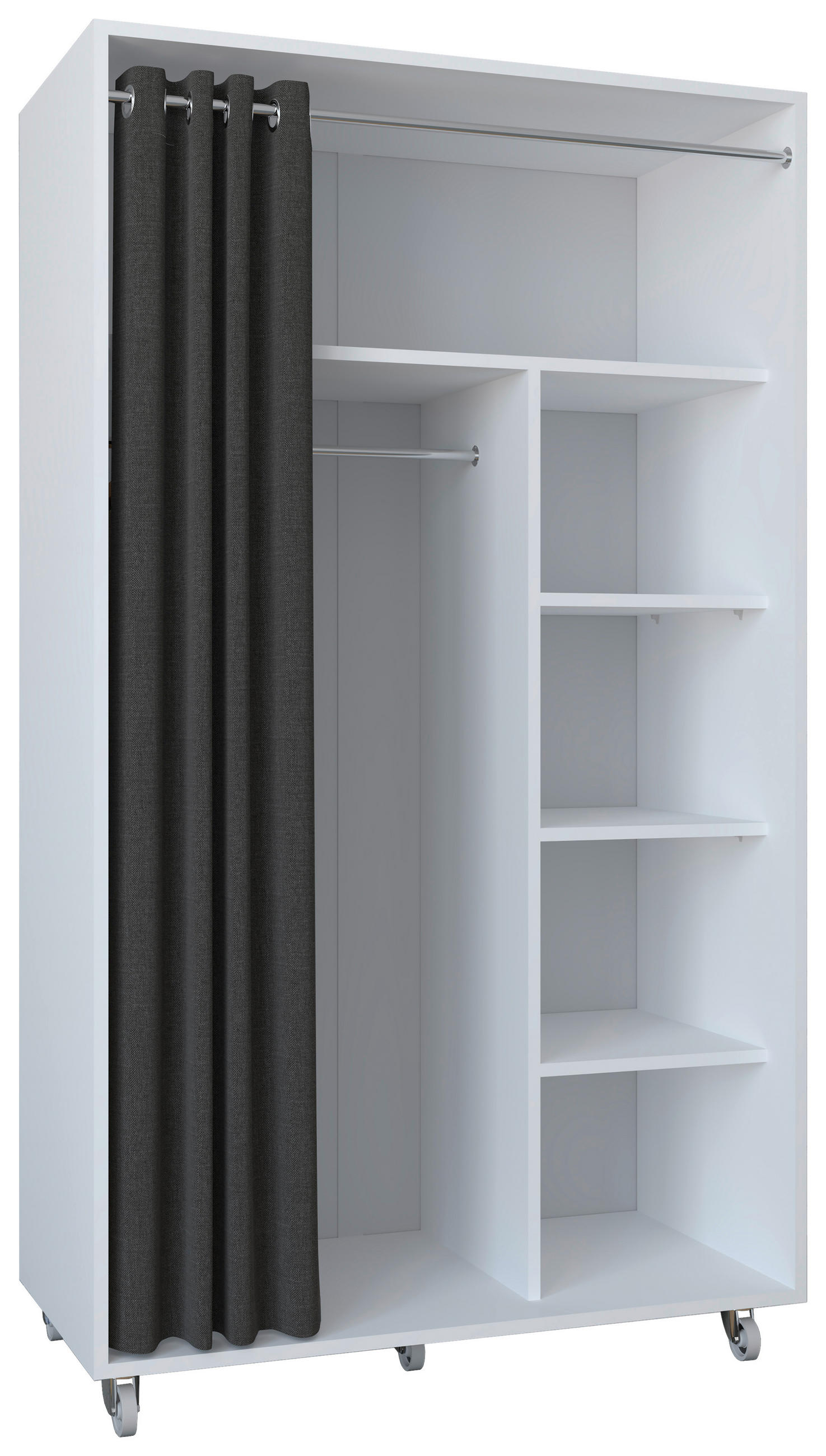 GARDEROB 101/175/51 cm  - vit/grå, Design, trämaterial/plast (101/175/51cm) - MID.YOU