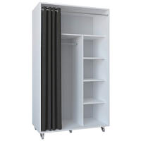 KLEIDERSCHRANK 101/175/51 cm Weiß  - Weiß/Grau, Design, Holzwerkstoff/Kunststoff (101/175/51cm) - MID.YOU