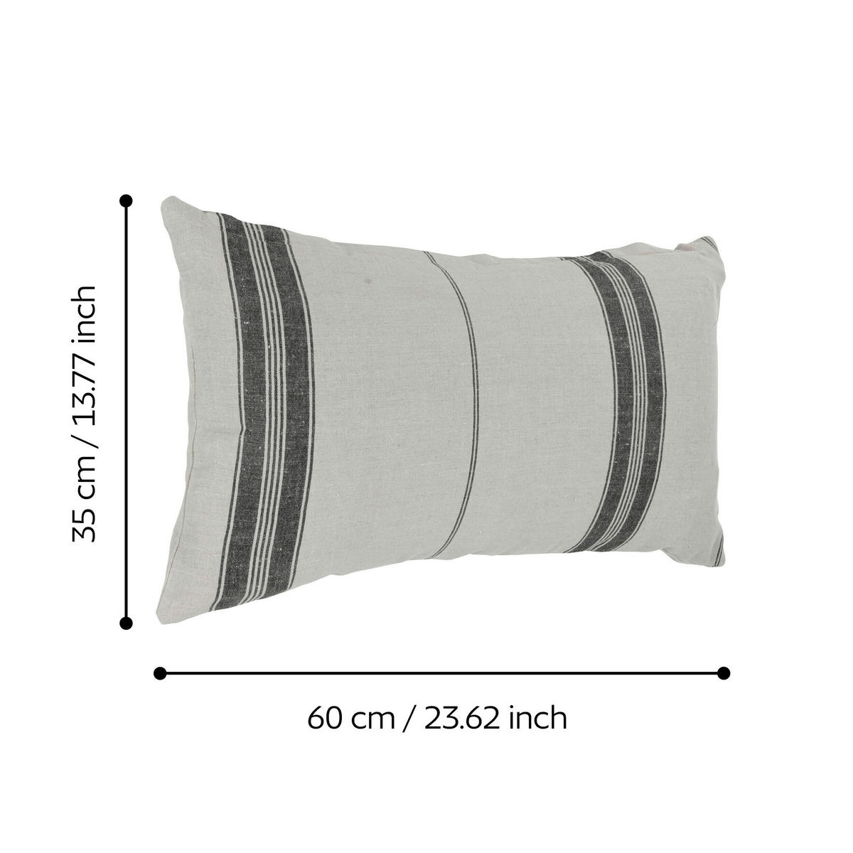 ZIERKISSEN  35/60 cm   - Dunkelgrau/Hellgrau, Basics, Textil (35/60cm) - Eglo