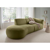 ECKSOFA in Mikrofaser Grün  238/107 cm  - Schwarz/Grün, MODERN, Kunststoff/Textil (238/107cm) - Livetastic