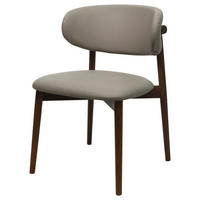 ŽIDLE, šedavě hnědá - barvy vlašských ořechů/šedavě hnědá, Moderní, dřevo/kůže (55/80/60cm) - Livetastic