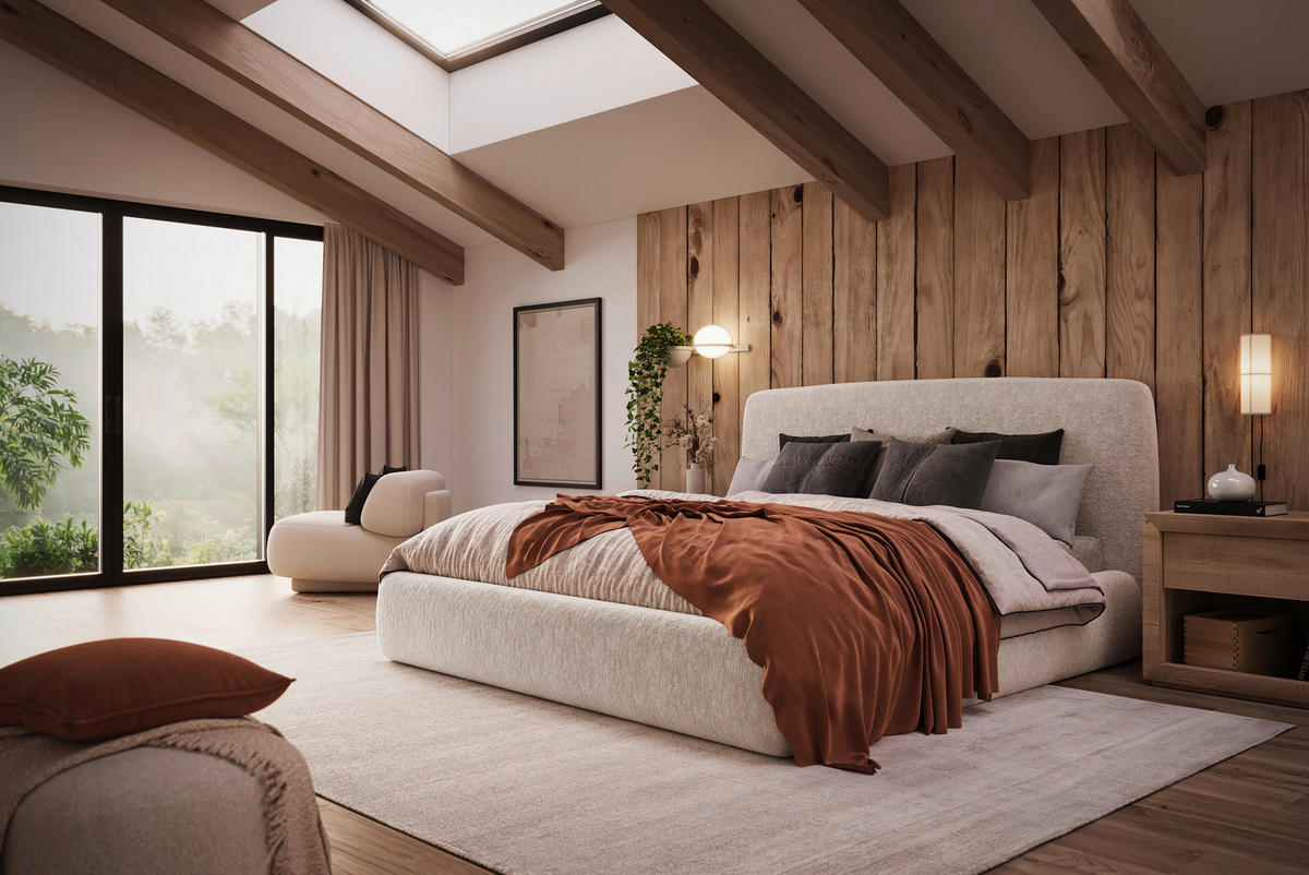 POLSTERBETT 180/200 cm  in Beige  - Beige, Modern, Holz/Holzwerkstoff (180/200cm) - MID.YOU