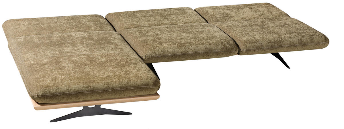 ZOFA S POSTELJNO FUNKCIJO,  svetlo zelena les, tekstil  - črna/bež, Design, kovina/tekstil (204/92/90cm) - Dieter Knoll