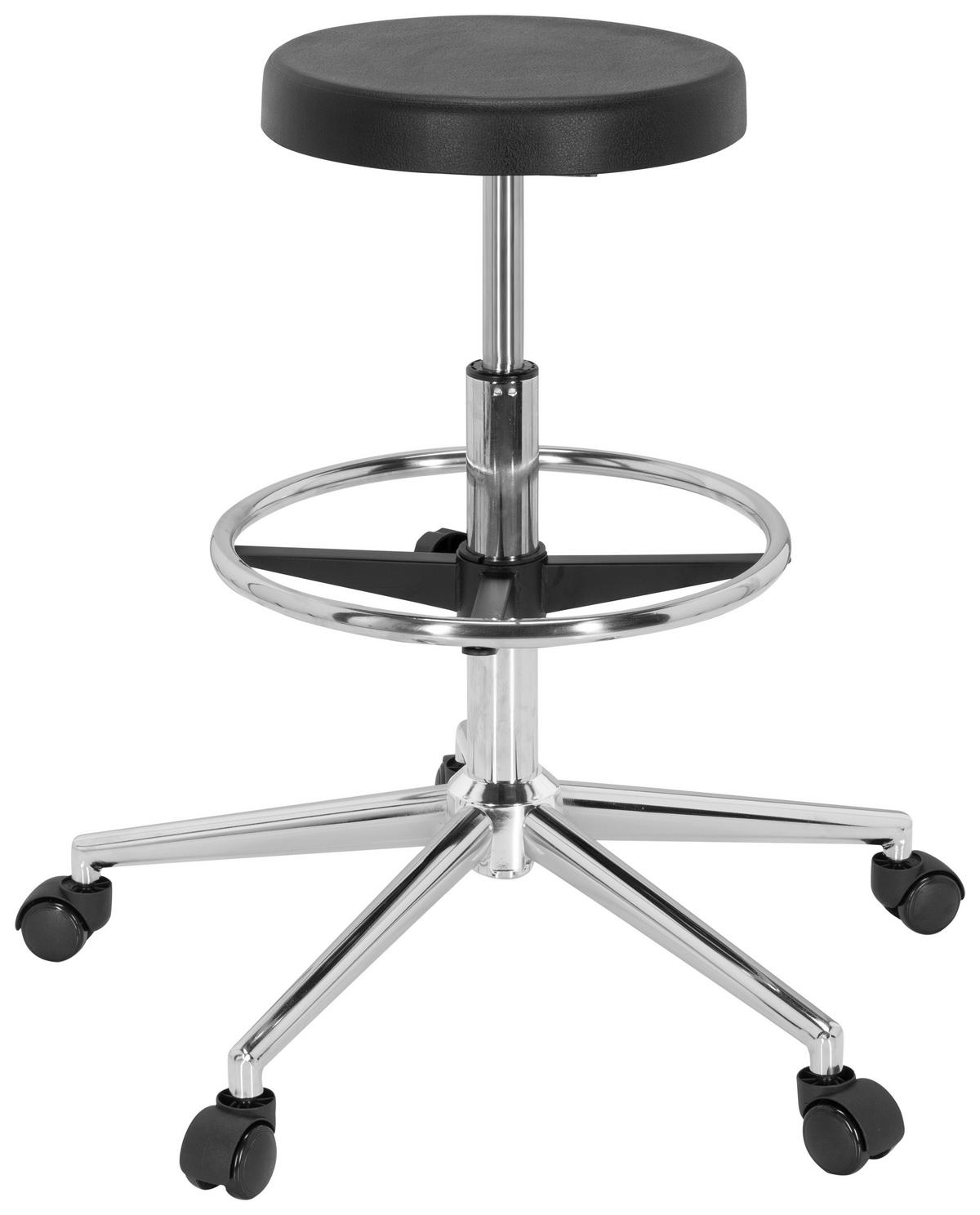 DREHHOCKER Schwarz  - Silberfarben/Schwarz, Basics, Kunststoff/Metall (40/59-84/61cm) - MID.YOU