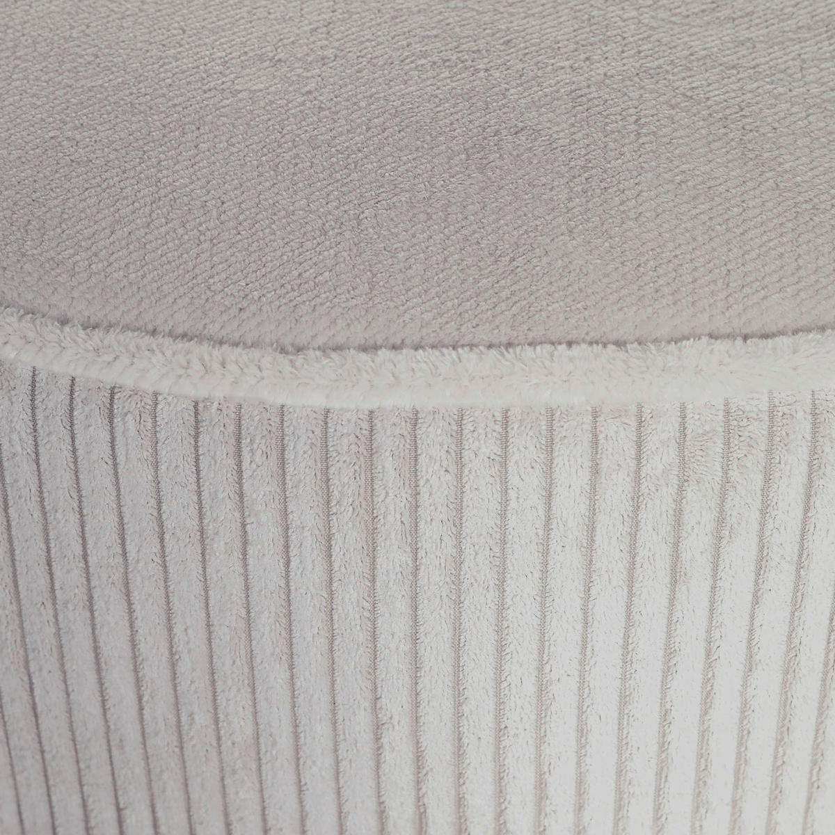 HOCKER in Textil Naturfarben, Weiss  - Weiss/Schwarz, Konventionell, Kunststoff/Textil (75/38/75cm) - MID.YOU