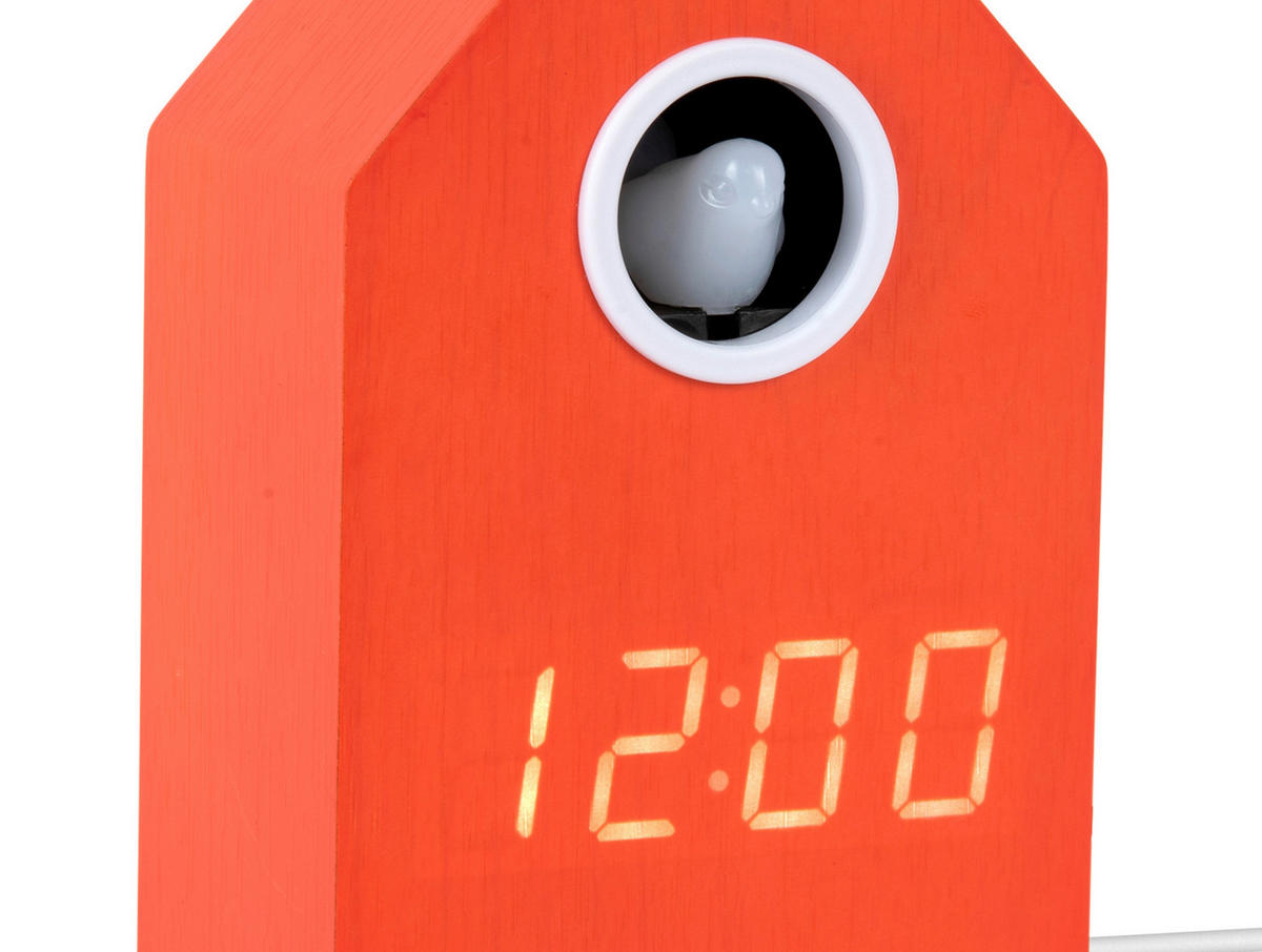 WECKER  Orange  - Orange, Basics, Holzwerkstoff (6/9/15.5cm) - Karlsson