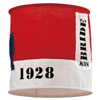 SENČNIK ZA SVETILKO        28/26 cm      - rdeča/bela, Trend, tekstil (28/26cm)