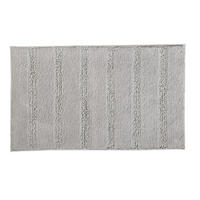 PROSTIRKA ZA KUPATILO MONROVIA  srebrna 60/100 cm  - srebrna, Konvencionalno, tekstil (60/100cm) - Kleine Wolke