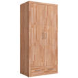DREHTÜRENSCHRANK  in Kernbuche  - Silberfarben/Kernbuche, Natur, Holz/Holzwerkstoff (100/212/60cm) - Linea Natura