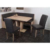 ECKBANKGRUPPE in Holzwerkstoff, Textil Sonoma Eiche, Anthrazit  - Anthrazit/Sonoma Eiche, KONVENTIONELL, Holz/Holzwerkstoff (165/89/125cm) - MID.YOU