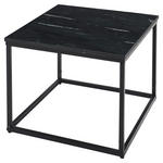 COUCHTISCH 60/60/46 cm quadratisch Schwarz  - Schwarz, Design, Stein/Metall (60/60/46cm) - Carryhome