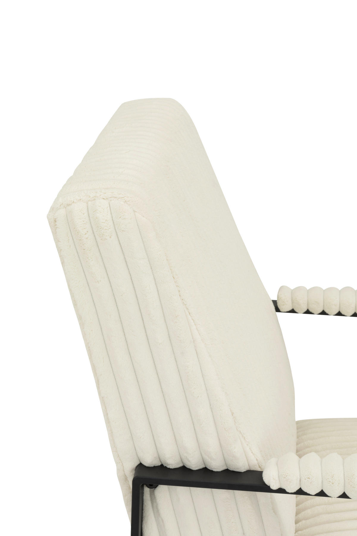 SESSEL Cord Weiß    - Schwarz/Weiß, MODERN, Textil/Metall (70/87/85cm) - P & B