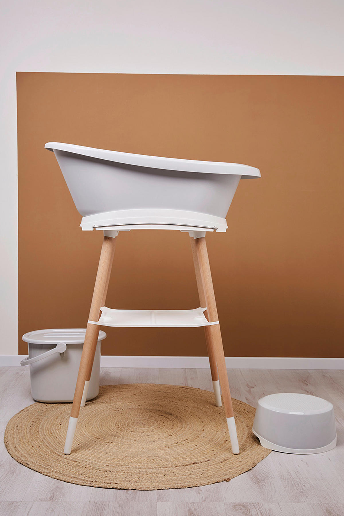 BABYBADEWANNE SENSE  - Hellgrau, Basics, Kunststoff (79,5/41,5/30,8cm) - Bebe Jou