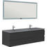 BADEZIMMER - Schwarz, Design, Glas/Holzwerkstoff (160cm) BADEZIMMER - Schwarz, Design, Glas/Holzwerkstoff (160cm)