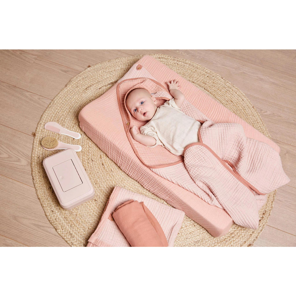 Thumbnail - Bebe Jou Wickelauflagenbezug Pure Cotton Pink, Altrosa, Textil, 77x44x10 cm, Pflegen, Wickeln, Wickelauflage