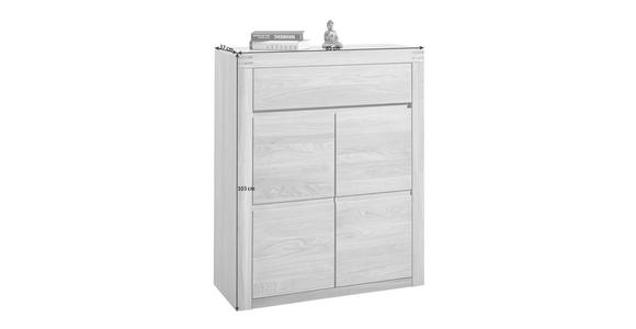 KOMMODE Wildeiche furniert, massiv Eichefarben - Eichefarben, KONVENTIONELL, Holz/Holzwerkstoff (85/103/37cm) - Linea Natura