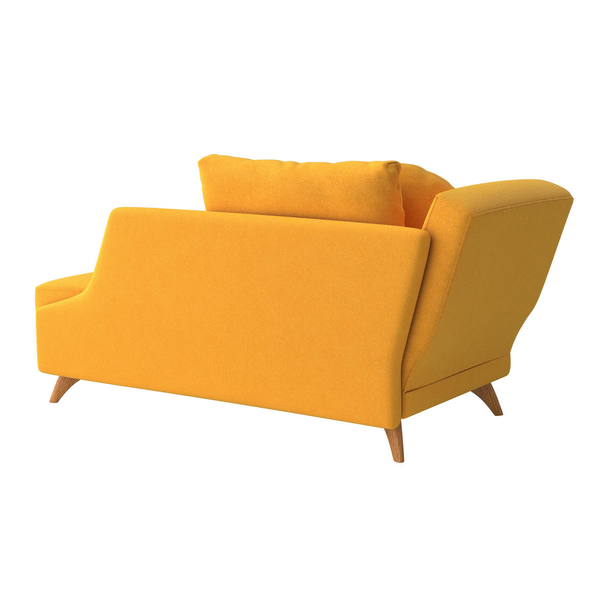 RÉCAMIERE in Flachgewebe Currygelb  - Currygelb/Eichefarben, Modern, Holz/Textil (205/74/94cm) - Bali