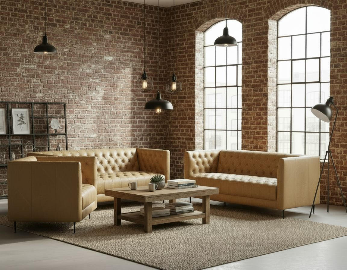 CHESTERFIELD-SOFA Echtleder Cognac  - Cognac/Schwarz, LIFESTYLE, Leder/Metall (210/81/73,5cm) - Livetastic