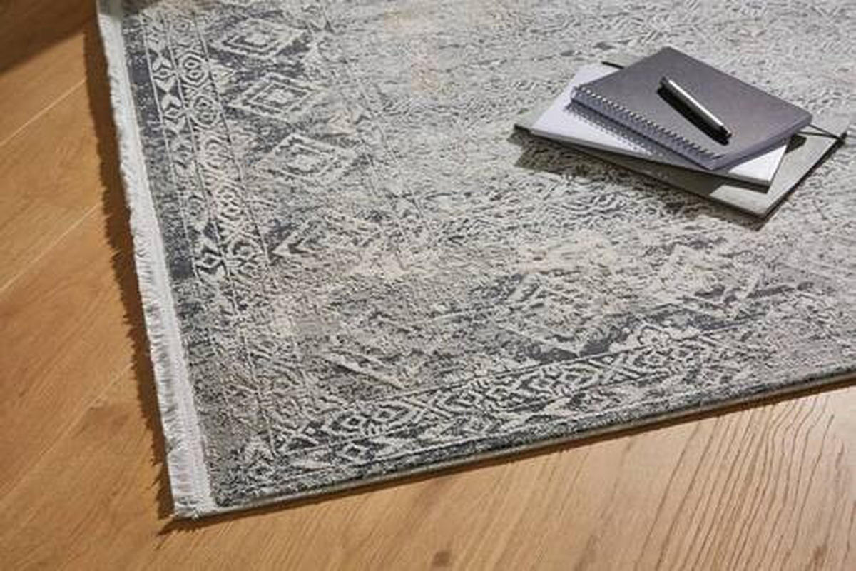 TKANÝ KOBEREC, 80/150 cm, krémová, šedá, světle šedá, tmavě šedá - šedá/krémová, Konvenční, textil (80/150cm)