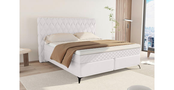 BOXSPRINGBETT 160/200 cm in Greige - Greige/Schwarz, KONVENTIONELL, Textil/Metall (160/200cm) - Carryhome