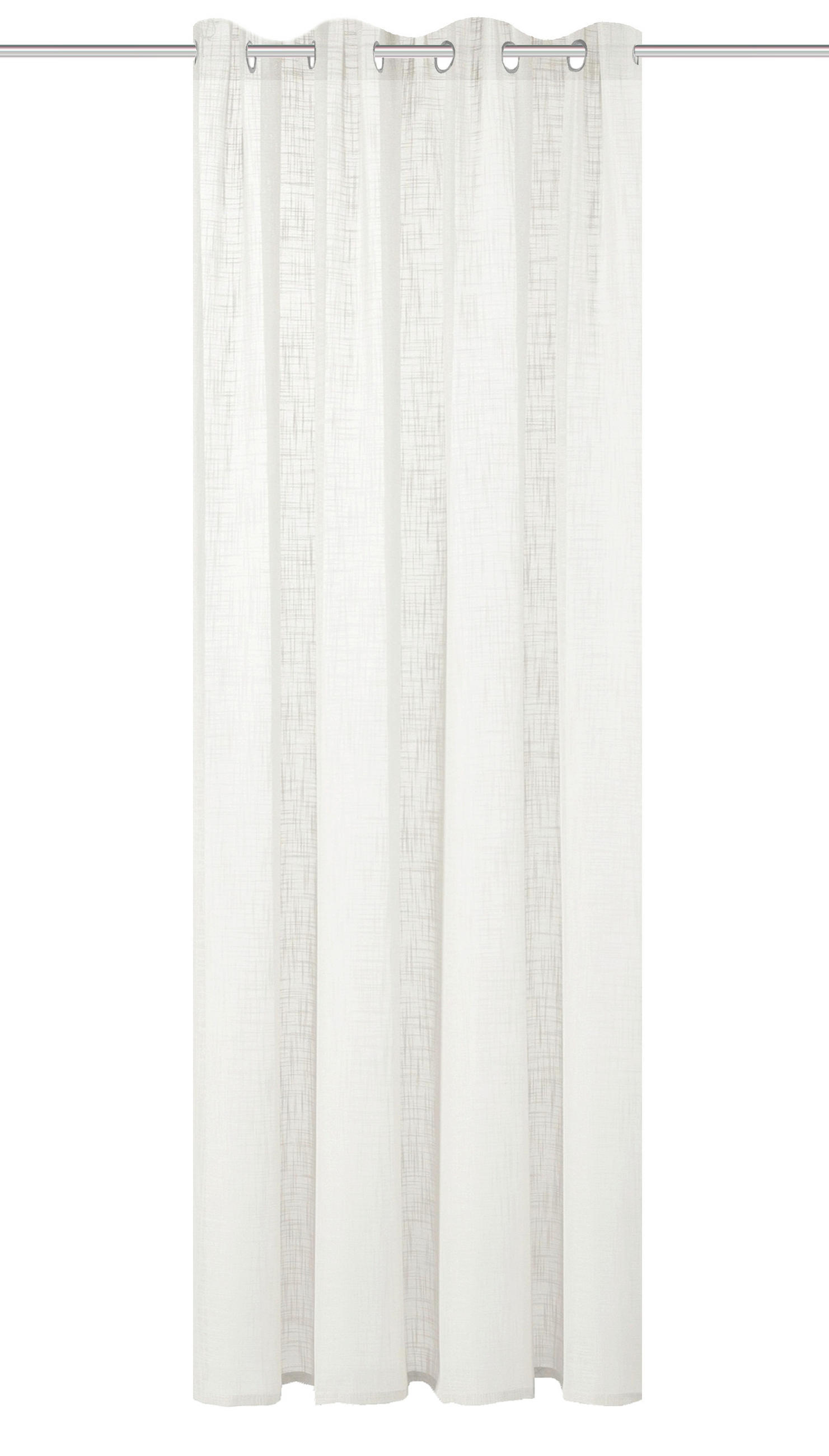ÖSENSCHAL halbtransparent 140/160 cm   - Weiß, Basics, Textil (140/160cm)
