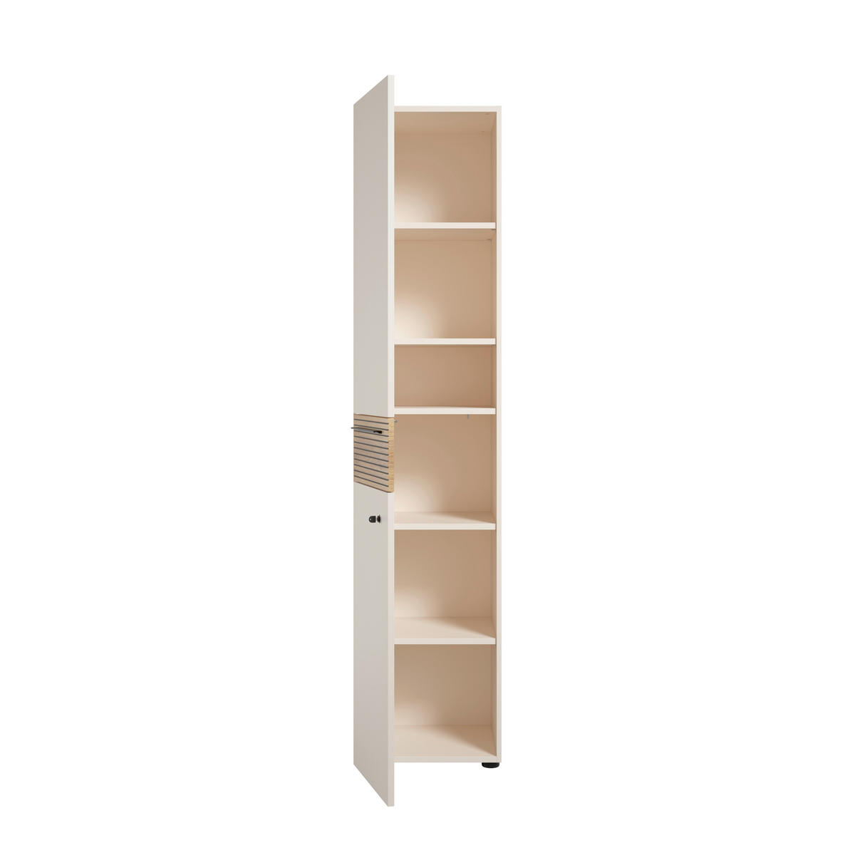 AKTENSCHRANK Schwarz, Eichefarben, Kaschmir  - Kaschmir/Eichefarben, MODERN, Holzwerkstoff (45/201/43cm) - Novel