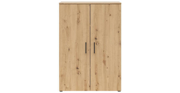 KOMMODE 80/115/40 cm in Eiche Artisan - Anthrazit/Schwarz, MODERN, Holzwerkstoff/Kunststoff (80/115/40cm) - Carryhome