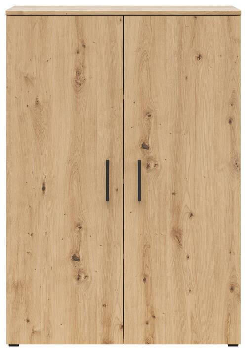 KOMODA, dub artisan, 80/115/40 cm - černá/antracitová, Moderní, kompozitní dřevo/plast (80/115/40cm) - Carryhome