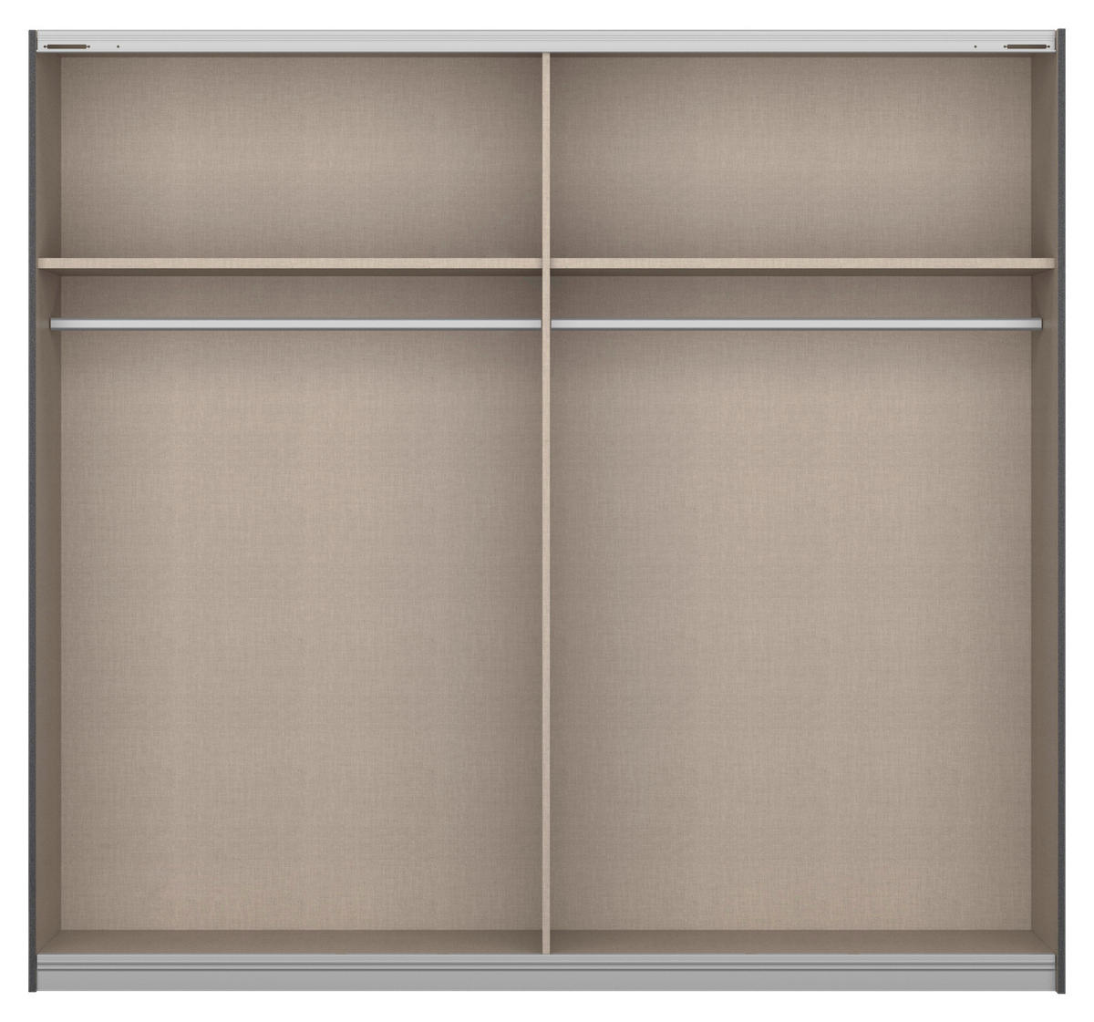 SCHWEBETÜRENSCHRANK  in Weiß, Weiß Hochglanz  - Weiß Hochglanz/Weiß, MODERN, Glas/Holzwerkstoff (226/210/62cm) - Rauch Möbel
