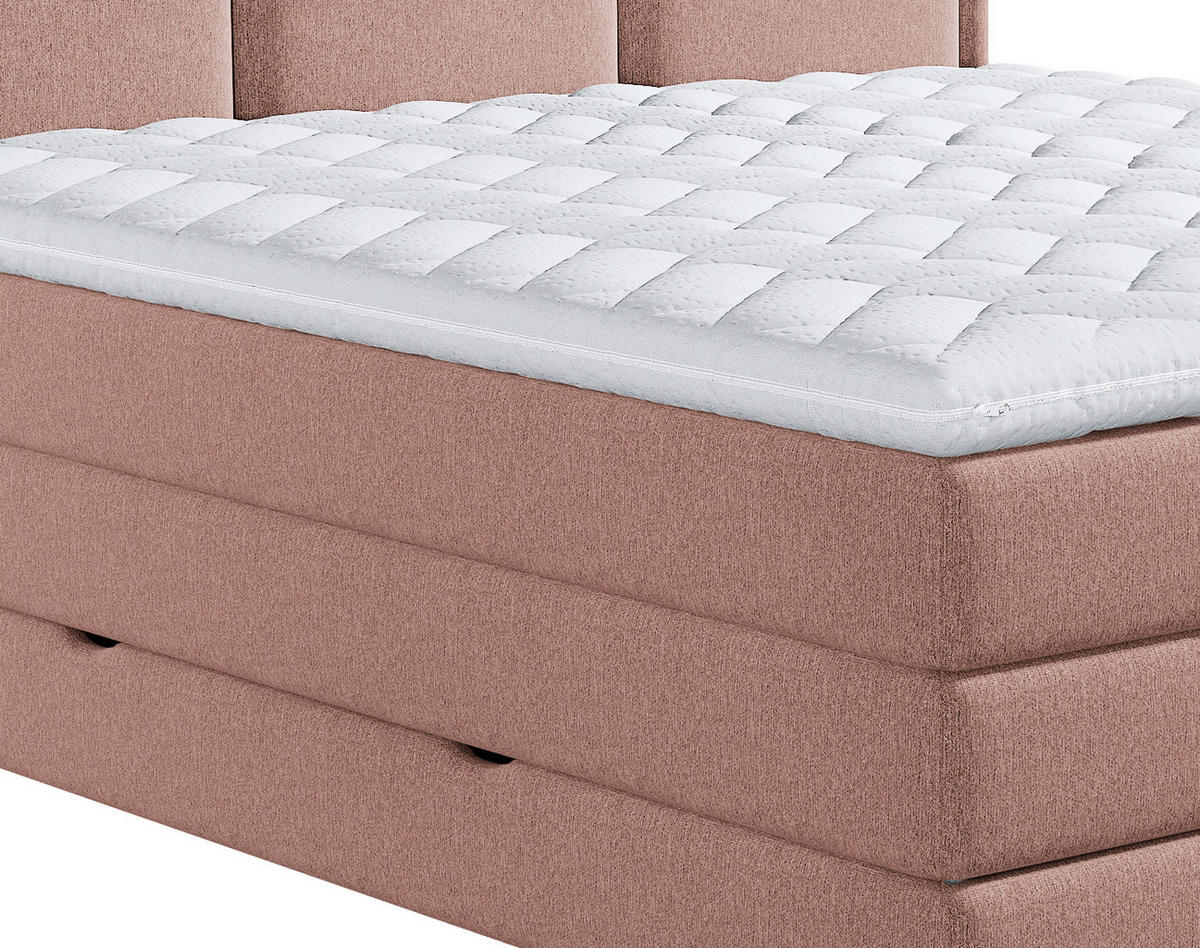 BOXSPRINGBETT 160/200 cm  in Altrosa  - Altrosa, Design, Kunststoff/Textil (160/200cm) - MID.YOU