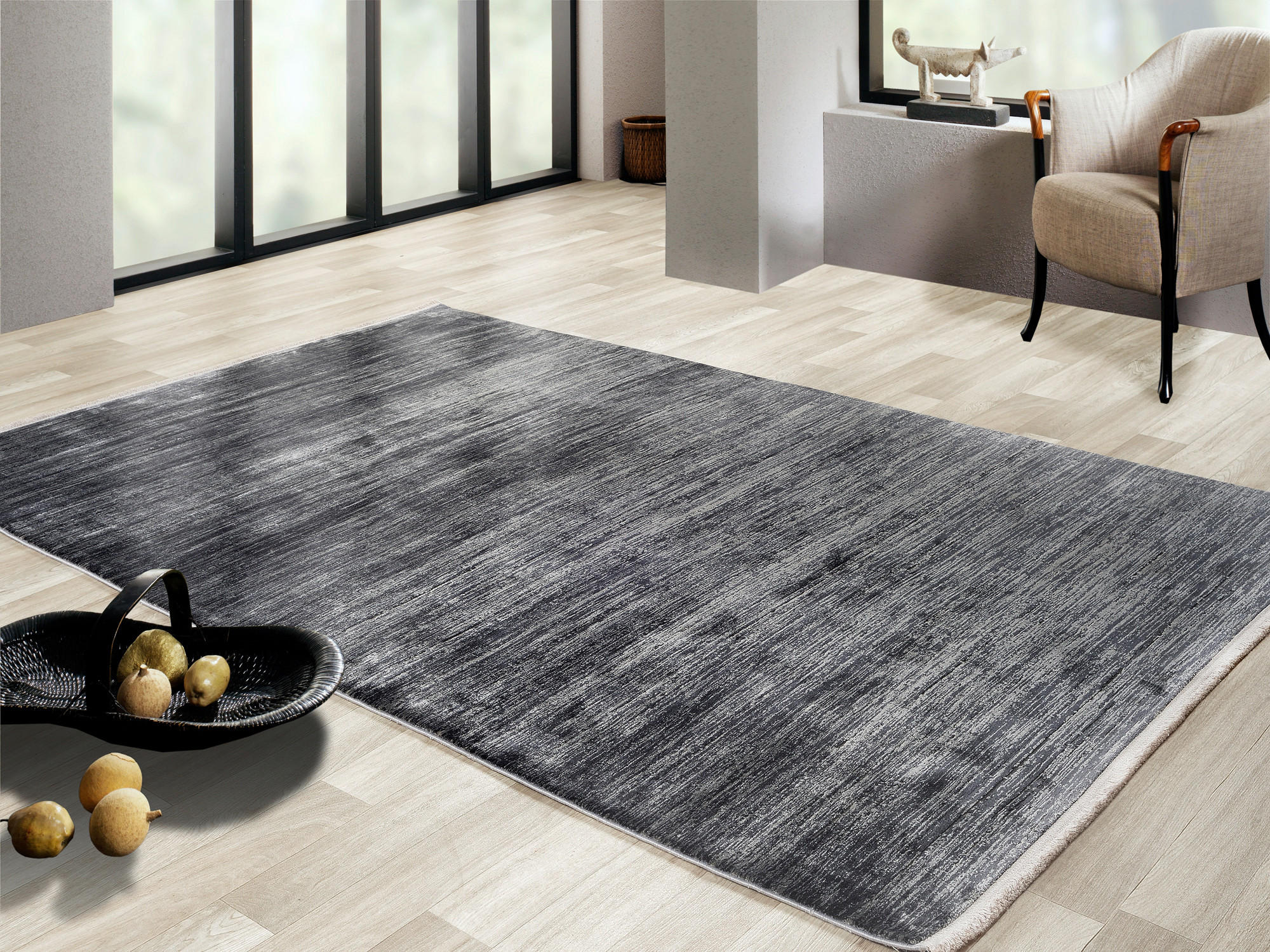 WEBTEPPICH 120/180 cm Brest Grau, Dunkelgrau  - Dunkelgrau/Grau, Design, Textil (120/180cm) - Dieter Knoll