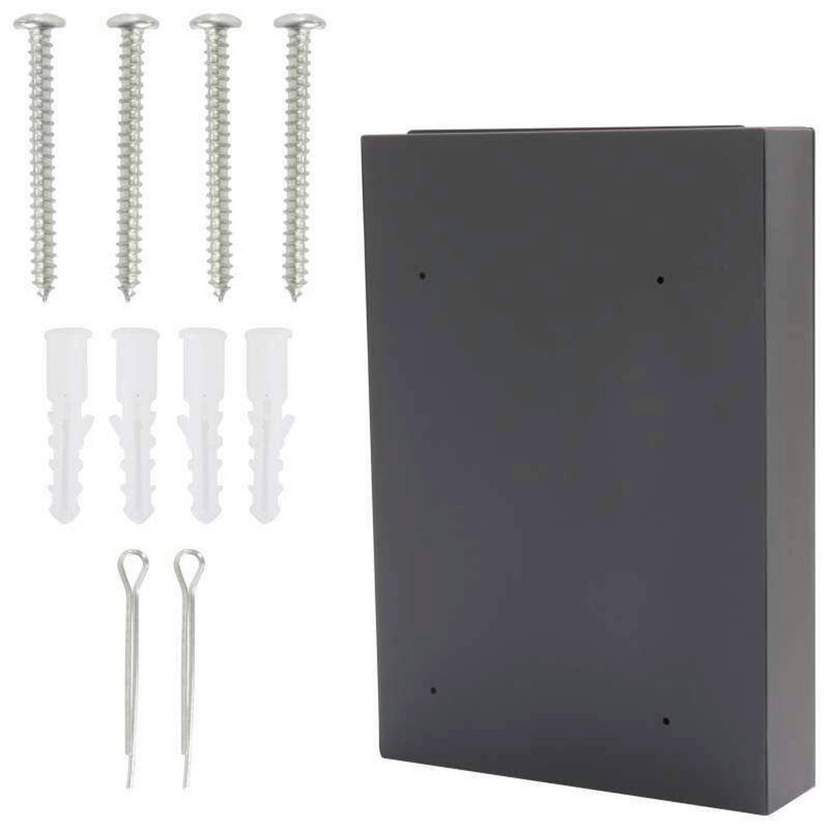 SCHLÜSSELKASTEN - Anthrazit, KONVENTIONELL, Metall (26,5/38,5/6cm) - ROTTNER