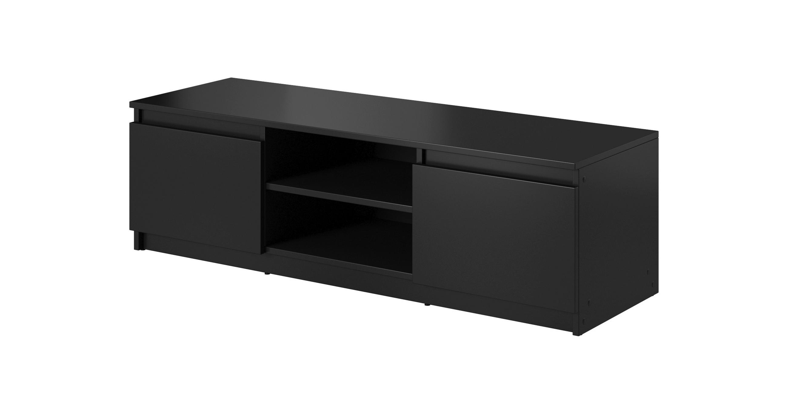 LOWBOARD  120/35,5/38 cm  stehend  - Schwarz, Design, Holzwerkstoff/Kunststoff (120/35,5/38cm) - Livetastic