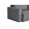 ECKSOFA  in Feincord Dunkelgrau  - Dunkelgrau/Schwarz, KONVENTIONELL, Kunststoff/Textil (242/151cm) - Carryhome