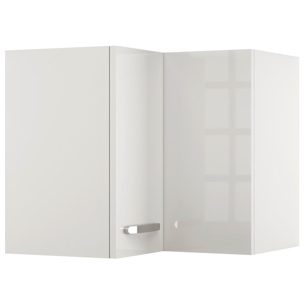 Thumbnail - FlexWell Eckoberschrank, Weiß, Weiß Hochglanz, Metall, 1 Fächer, einzeln stellbar, 60x54.8x32 cm, Made in Germany, indiv...
